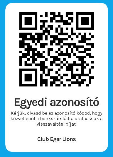 Eger Lions REpont applikáció QR kód